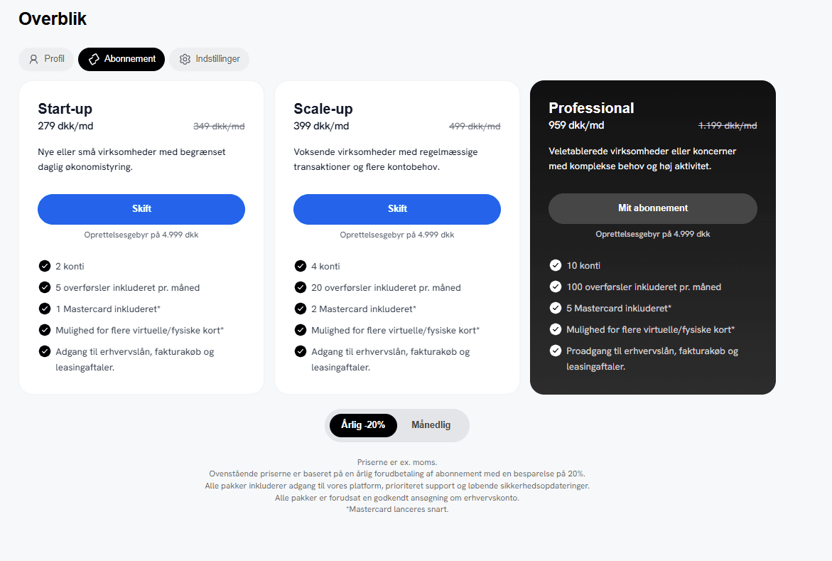 Screenshot, der zeigt, wie Abonnementdetails angezeigt werden